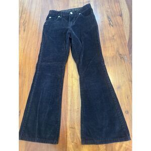 Gap Vtg Girls Y2K Black Velvet Pants Jeans‎ Flare Boot Cut 8